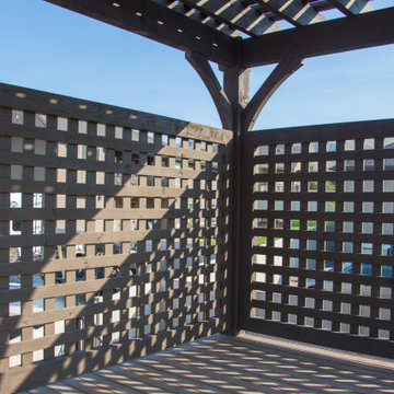 Entertainment Size | 2 Story Pergola Deck with Spiral Staircase