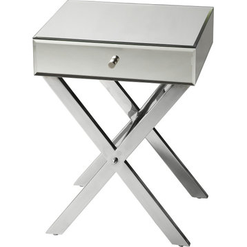 Vincennes Mirrored Side Table - Clear