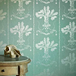 LUCKY CHARMS - GRAPHITE ON DENIM - Wallpaper