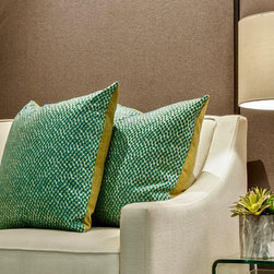 2018 Custom Pillow Line: LH113 Turquoise Mazzy Dot - Decorative Pillows