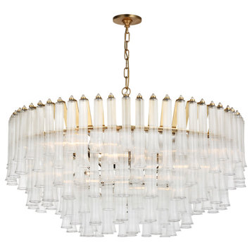 Lorelei X-Large Chandelier in Gild with Clear Glass