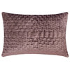 Purple Velvet Quilted 12"x26" Lumbar Pillow Cover - Velvet Tunes