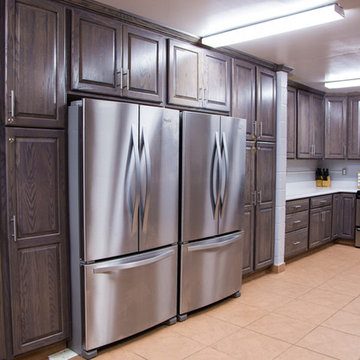 Firehouse Kitchen with Driftwood-Stained Oak