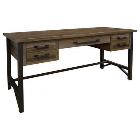 Crafters and Weavers Greenview Loft 5 Drawer Desk - Antiqued Brown