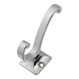 Belwith Hickory Chrome Double Coat Hook P25024-CH Hardware