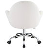 Jago Office Chair, White Lapin and Chrome Finish
