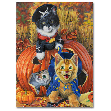 Jenny Newland 'Halloween Kittens' Canvas Art, 24x18