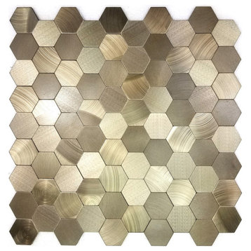 Miseno MT-WHSEHMHEX-CO Enchanted Metals - 1" x 1" Hexagon Wall - Bronze
