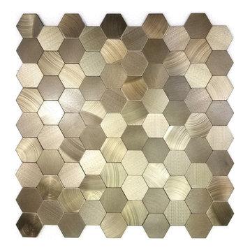 Miseno MT-WHSEHMHEX-CO Enchanted Metals - 1" x 1" Hexagon Wall - Bronze