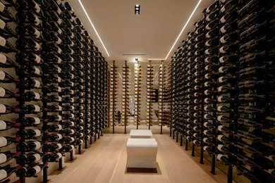 Wine cellar - modern wine cellar idea in Los Angeles