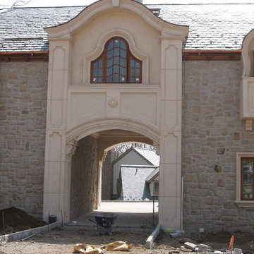 Stucco, veneer stone, brick and ArcusStone