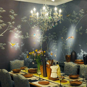 hand painted wallpaper project show