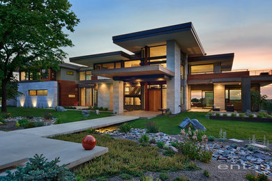 Large modern home design in Denver.