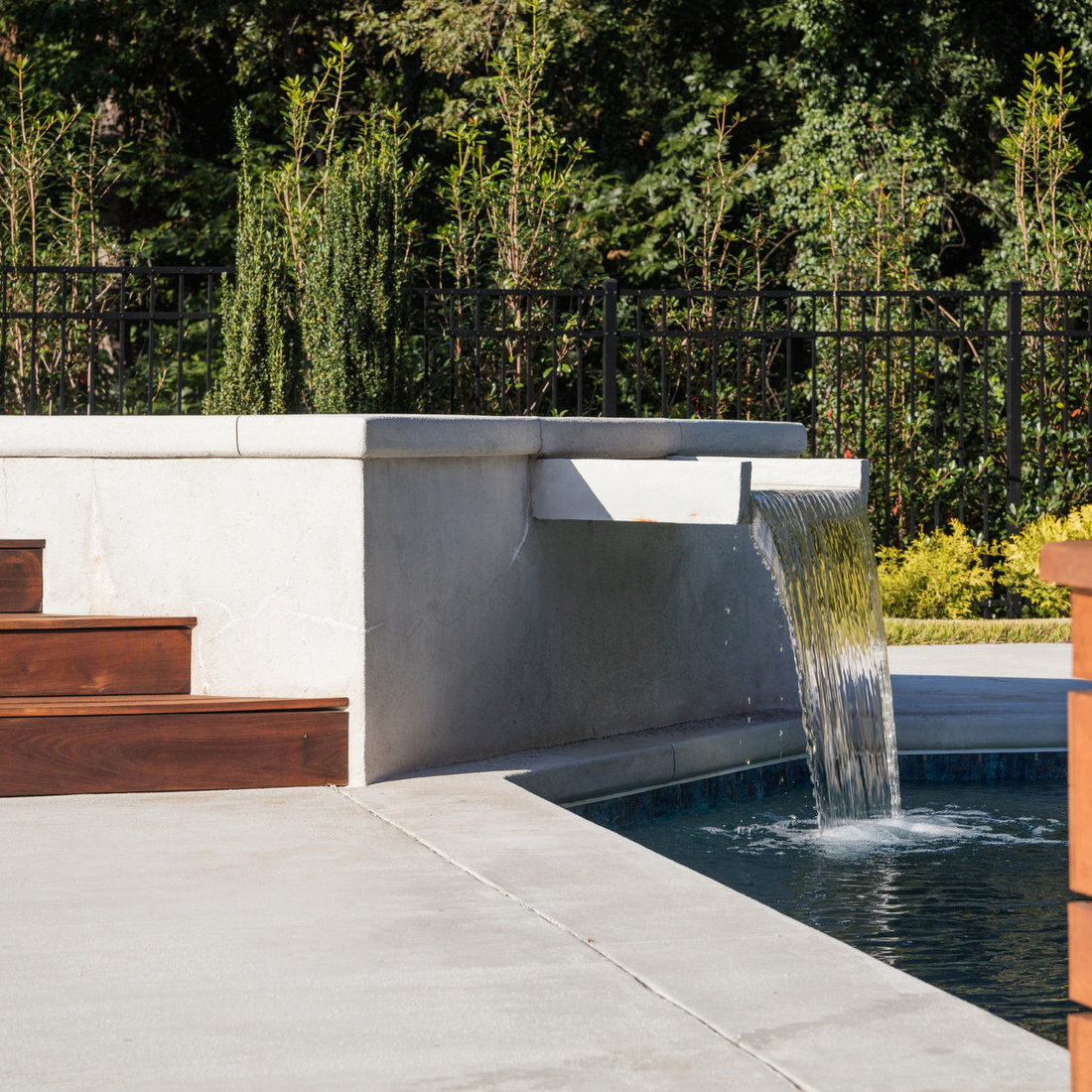 Modern Concrete Spillover Waterfall