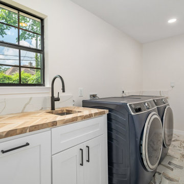 Custom Laundry Room Design Houston - Built-In Storage + Functional Layout Upgrad