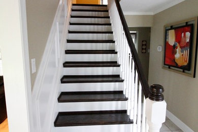 Inspiration for a contemporary staircase remodel in Ottawa