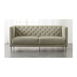 Savile Grey Tufted Apartment Sofa | CB2 - Sofas