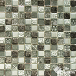 Mayan Pewter Mosaic Tile - Mosaic Tile
