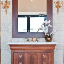 BATH VANITY  CROTCH MAHOGANY