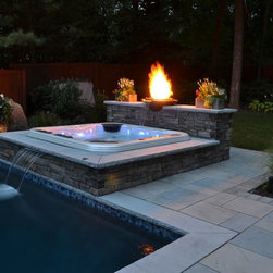 Waterfalls and Fire Features (Brookville, NY): - Outdoor Fountains And Ponds