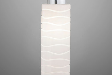 Avellina One-Light Pendant Lamp, Carved Opal Glass P828