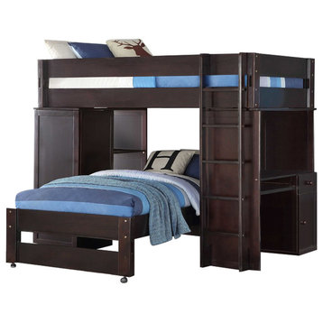 Lars Wenge Loft Bed and Chair, Twin