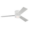 56" Clarity Max Rubberized White LED Damp Hugger Ceiling Fan