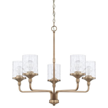 Capital Lighting Colton HomePlace 5-Light Chandelier 428851AD-451, Aged Brass