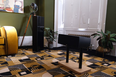 This is an example of a retro living room in Other.