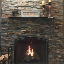 Ledge stone Fireplace
