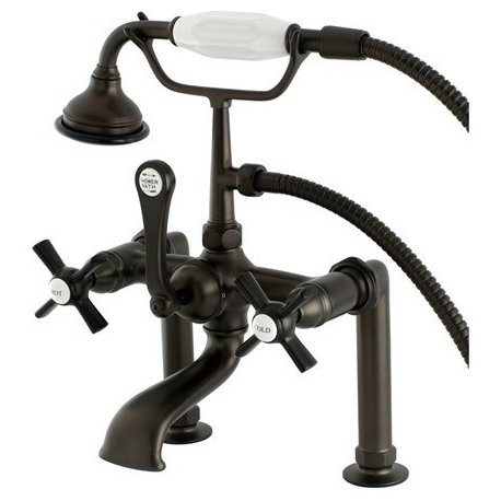 Aqua Vintage Deck Mount Clawfoot Tub Faucet, Oil Rubbed Bronze