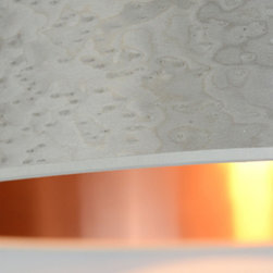 Pearl Grey Drum Pendant - Pendant Lighting