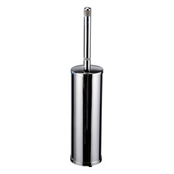 Secret Bath - Cecilia Swarovski Crystals Stand Toilet Brush Holder Set, Polished Chrome - Toilet Brushes & Holders