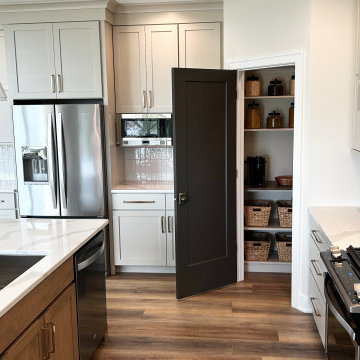 Accessible Beige Painted Kitchen with Birch Almond Accents