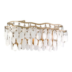 Dolce Capiz Shell and Crystal Bathroom Vanity Lighting Fixture - Bathroom Vanity Lighting