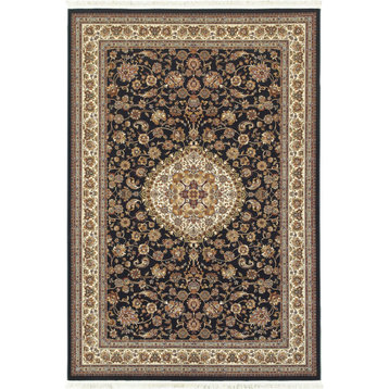 Oriental Weavers Masterpiece 033B2 Black/ Ivory Area Rug 2' 3'' X 10' Runner
