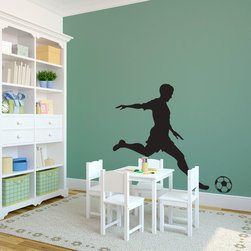 Soccer Player Kicking Ball Wall Decal - Wall Decals