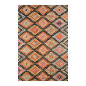 Momeni Tangier Tan19 Southwestern Rug, Black, 3'6"x5'6"
