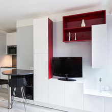 kitchen + dining room+ living room