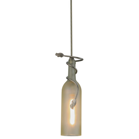 5W Tuscan Vineyard Clear Frosted Wine Bottle Mini Pendant