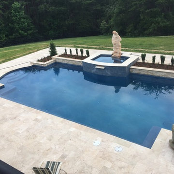 Ivory Travertine Pavers and Pool Copings