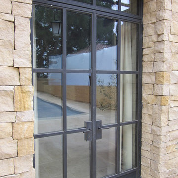 Jada Windows Steel French Doors with Transom