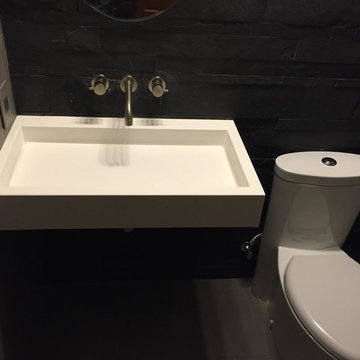 ADM Bathroom Rectangular Wall Mounted Sink, White, 32" - DW-121 (32 x 19)