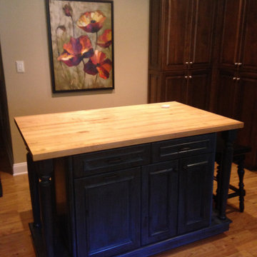Custom Rolling Kitchen Island with Butcher Block Top | Lakeland, FL