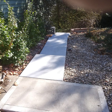 Ball's front walk & steps to back yard