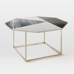 Marquetry Marble Coffee Table - Products