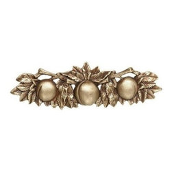 Inviting Home Inc. - Peach Pull, Antique-Style Brass - Cabinet And Drawer Handle Pulls
