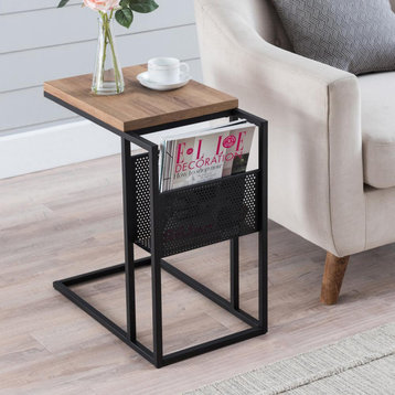 Clyde 20'' Wide Rectangular Side Table in Blackened Bronze
