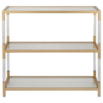 Contemporary Gold Metal Console Table 56934