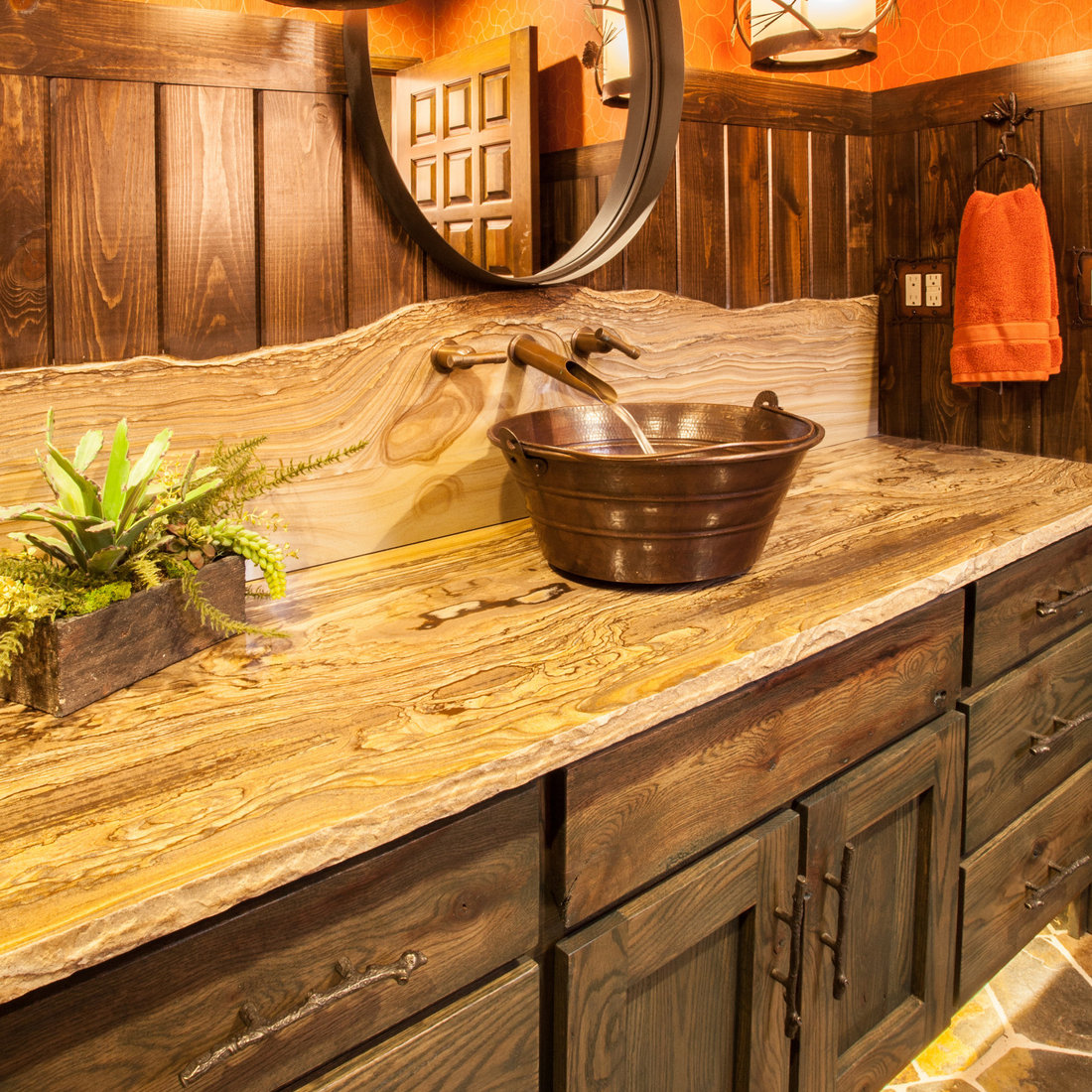 Rustic Ranch Guest Bathroom